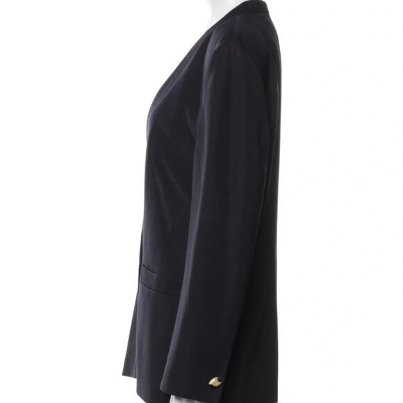 Louis Feraud Blazer Navy Blue Single Breasted Size 8 - Picture 2 of 7